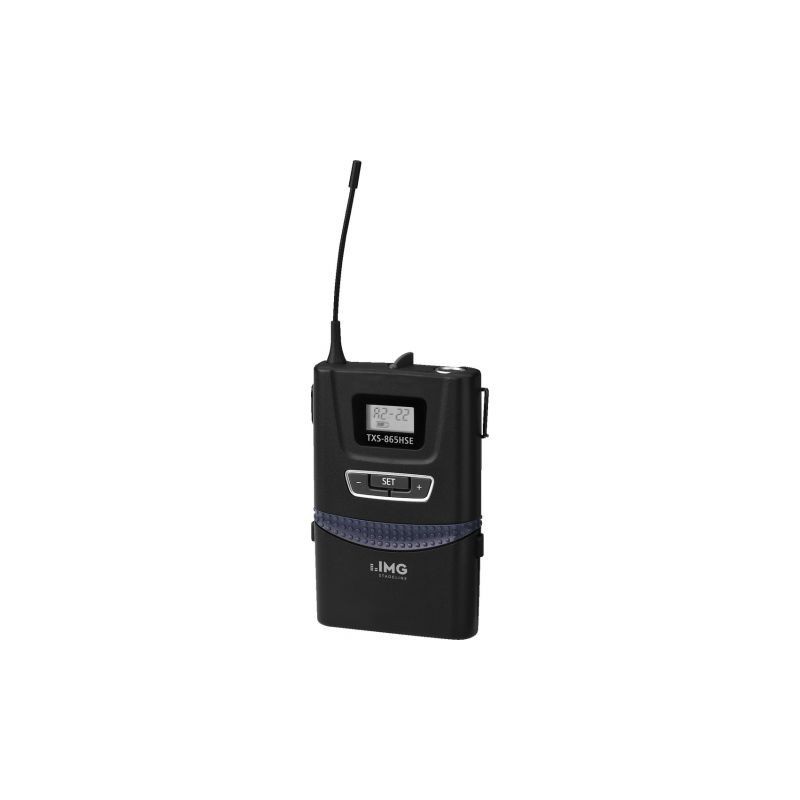 Monacor TXS-865HSE Wieloczęstotliwościowy nadajnik kieszonkowy technologii UHF PLL, 506-542MHz